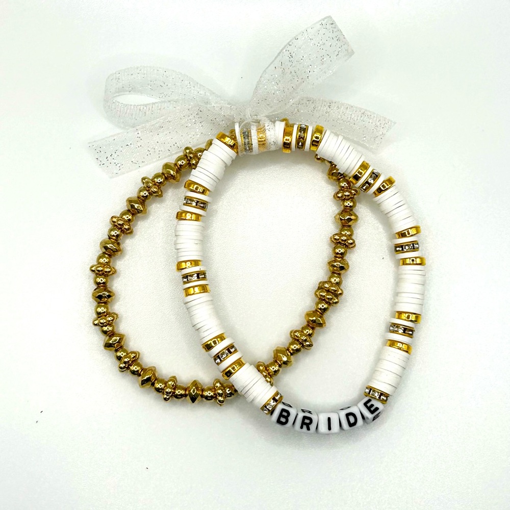 🌟BRIDE🌟 Clay Bracelet Set